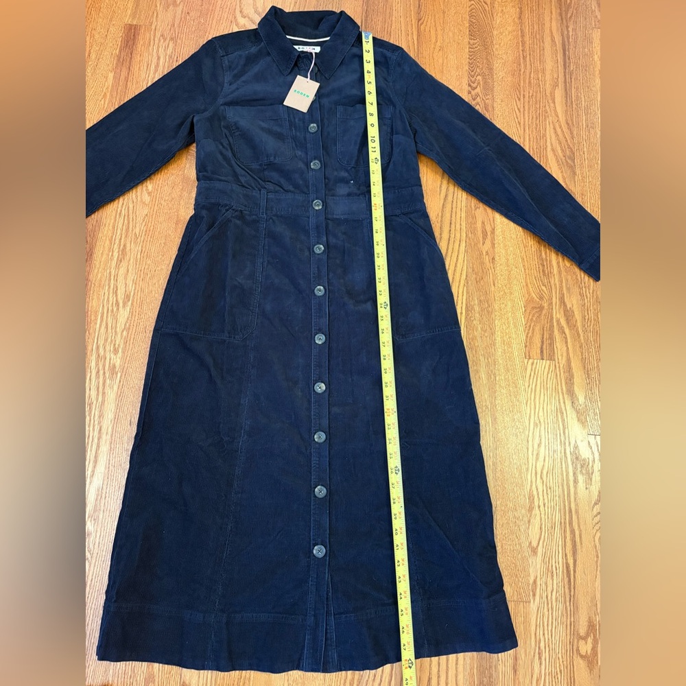Boden Dark Blue Amanda Cord Midi Dress - Picture 6 of 13